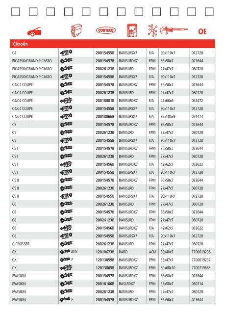 engine oil seals pocket-guide - Corteco