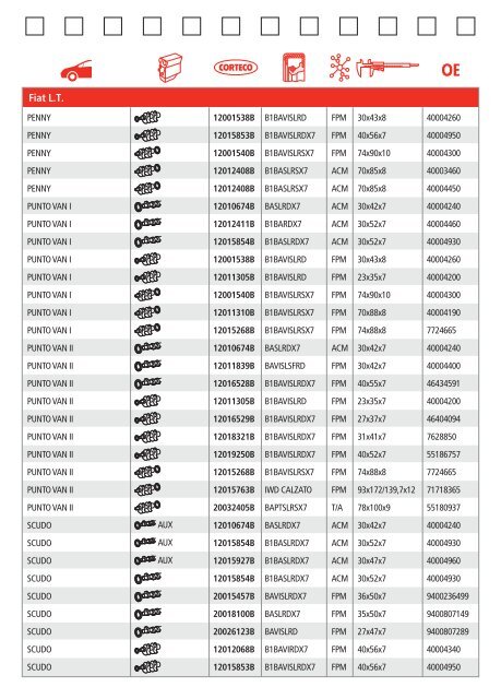 engine oil seals pocket-guide - Corteco