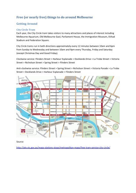 Free Things To Do Around Melbourne