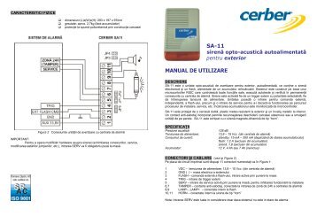 Sirena alarma Cerber SA11.pdf - GTO Security Technologies