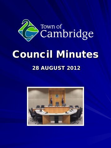 Council Minutes - Town of Cambridge