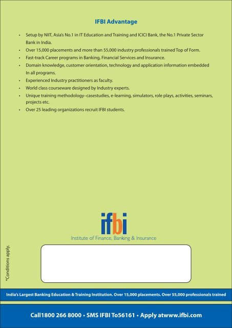 Announcing Post Graduate Diploma In Branch Banking ... - IFBI.com