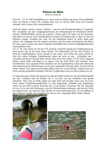 Pilawa im MÃƒÂ¤rz - Open Canoe Journal