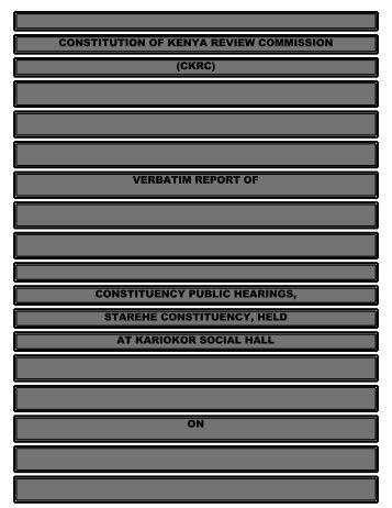 constitution of kenya review commission (ckrc ... - ConstitutionNet