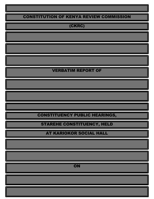 constitution of kenya review commission (ckrc ... - ConstitutionNet
