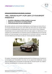 Mazda3 Pressespiegel - Mazda Autohaus Rottmann