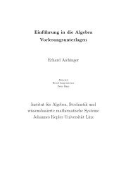 EinfÃ¼hrung in die Algebra Vorlesungsunterlagen Erhard Aichinger ...