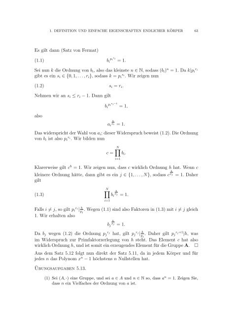 EinfÃ¼hrung in die Algebra Vorlesungsunterlagen Erhard Aichinger ...