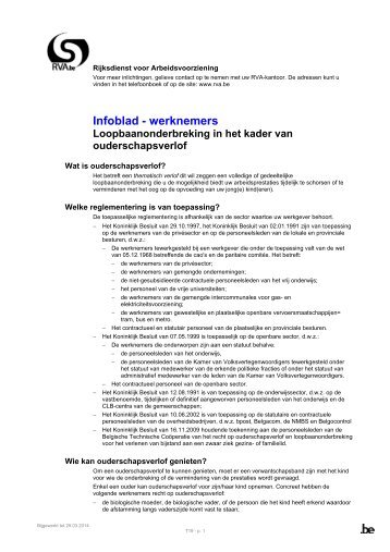 Infoblad - werknemers - Rijksdienst voor Arbeidsvoorziening