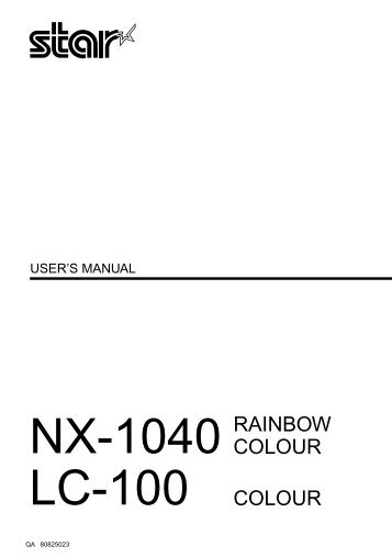 lc-100 colour nx-1040 rainbow