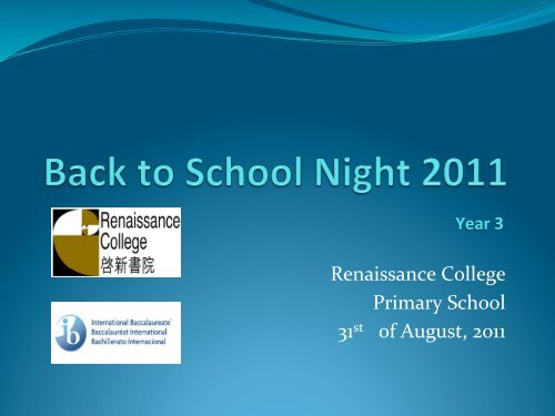 Year 3 - Renaissance College