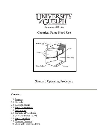 Standard Operating Procedure - Chemical Fume Hood Safety