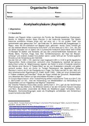 AcetylsalicylsÃ¤ure (AspirinÂ®) Organische Chemie - Adam Vollmer