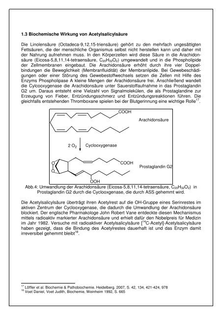 AcetylsalicylsÃ¤ure (AspirinÂ®) Organische Chemie - Adam Vollmer