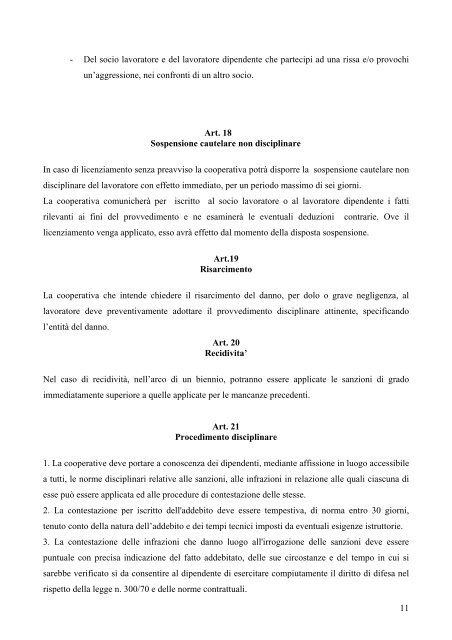 Contratto Collettivo Nazionale di Lavoro per i soci e i ... - FAST