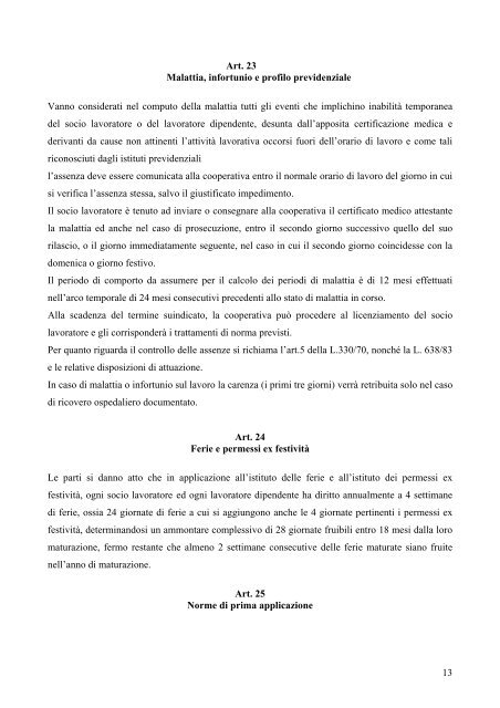 Contratto Collettivo Nazionale di Lavoro per i soci e i ... - FAST