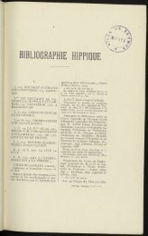 BIBLIOGRAPHIE HIPPIQUE - Centre de documentation Ã©questre