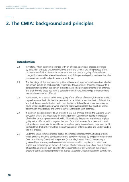 Crimes Mental Impairment consultation paper.pdf - Victorian Law ...