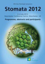 Download the 29th NPS abstract book - New Phytologist Trust