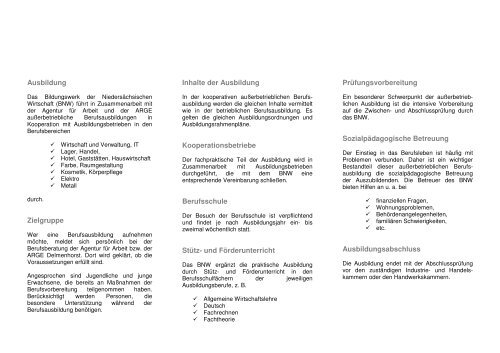 231-18 kooperative BaE Stand 07-08 f AG - Job & Ausbildung