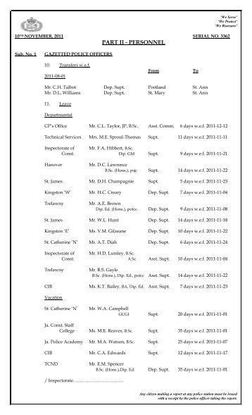 Force Orders 3362B dated 2011-11-10.pdf - Jamaica Constabulary ...