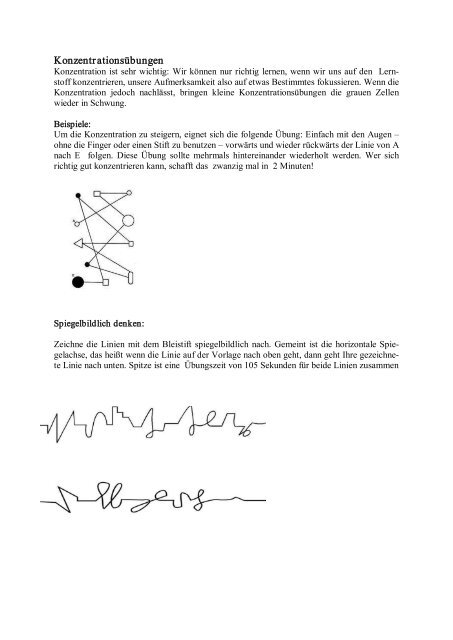 Konzentrationsübungen - Schulsport NRW aktiv