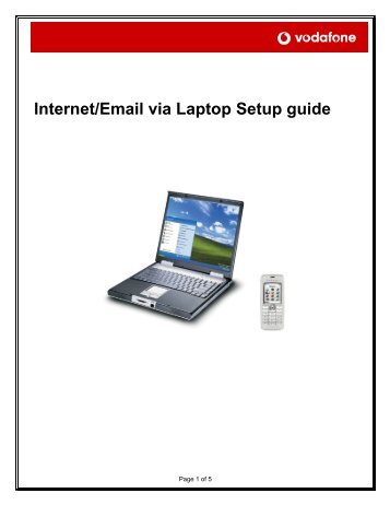 Internet/Email via Laptop Setup guide - Vodafone Fiji