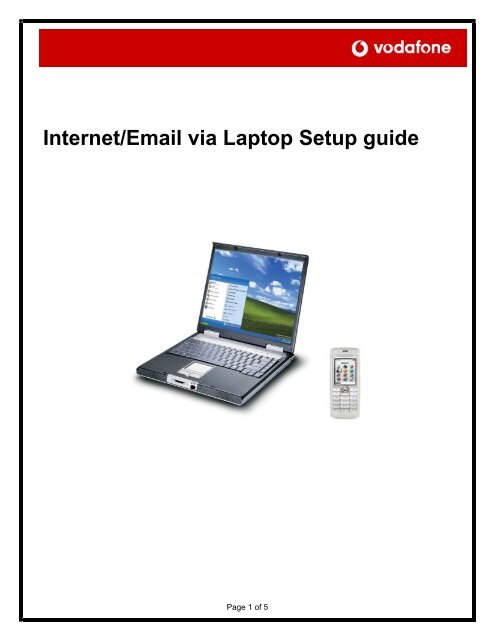 commentaar voorspelling Herkenning Internet/Email via Laptop Setup guide - Vodafone Fiji