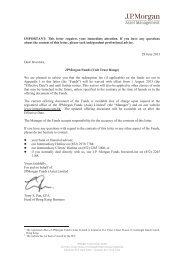 Notice to Investors of JPMorgan Funds - JP Morgan Asset ...