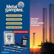 Metal Samples catalog