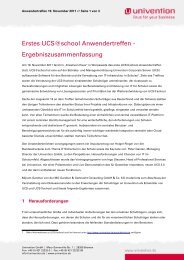 Erstes UCS@school Anwendertreffen ... - Univention