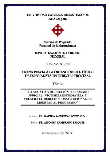 tesis ab. sandoval - Universidad CatÃ³lica de Santiago de Guayaquil