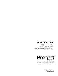 inStallation guide - Pro-Gard Products