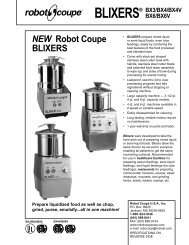 NEW Robot Coupe BLIXERS - KCL Cutsheets