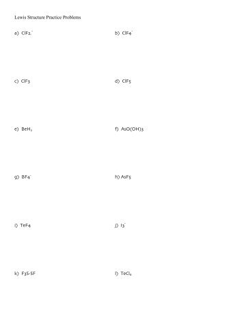 Lewis Structure Practice Problems