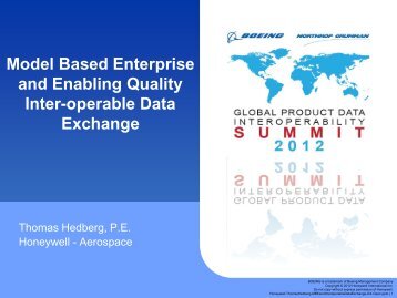 Model Based Enterprise and Enabling Quality Inter ... - GPDIS