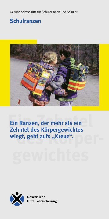 GUV-SI 8010 - Schulranzen - Schule & Gesundheit
