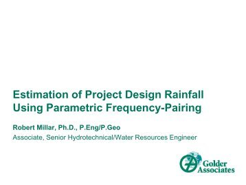 Estimation of Project Design Rainfall Using a Frequency-Pairing ...