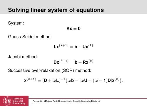 Introduction to Scientific Computing - Tutorial 13: Recapitulation