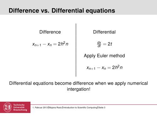 Introduction to Scientific Computing - Tutorial 13: Recapitulation