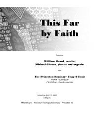 This Far by Faith - Princeton Theological Seminary