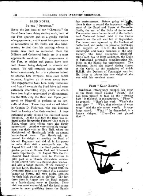 HLI Chronicle 1907 - The Royal Highland Fusiliers