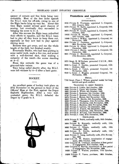 HLI Chronicle 1907 - The Royal Highland Fusiliers