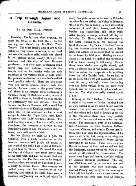 HLI Chronicle 1907 - The Royal Highland Fusiliers