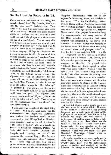 HLI Chronicle 1907 - The Royal Highland Fusiliers