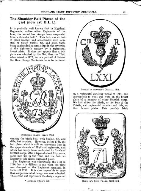 HLI Chronicle 1907 - The Royal Highland Fusiliers