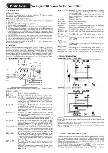 rectimat 2 varlogic user manual - Schneider Electric