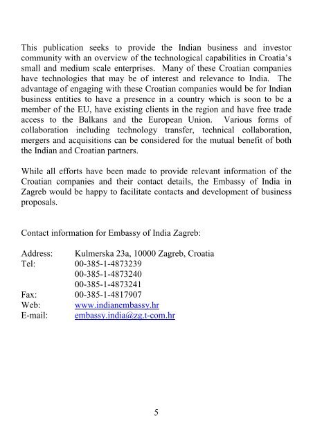 business opportunities for india in croatia - Federation of Indian ...