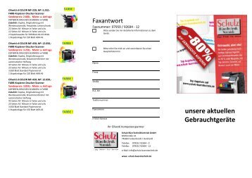 unsere aktuellen Gebrauchtgeräte - Schulz BüroTechnikVertrieb ...