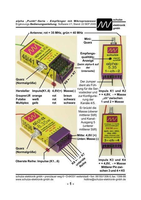 K8 + - Schulze Elektronik GmbH